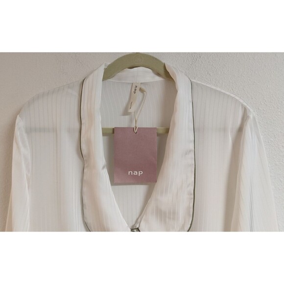 NWT~Women's NAP LOUNGEWEAR "The Lazy Cat" Pj Set In White Size Large NEW! - Picture 4 of 16